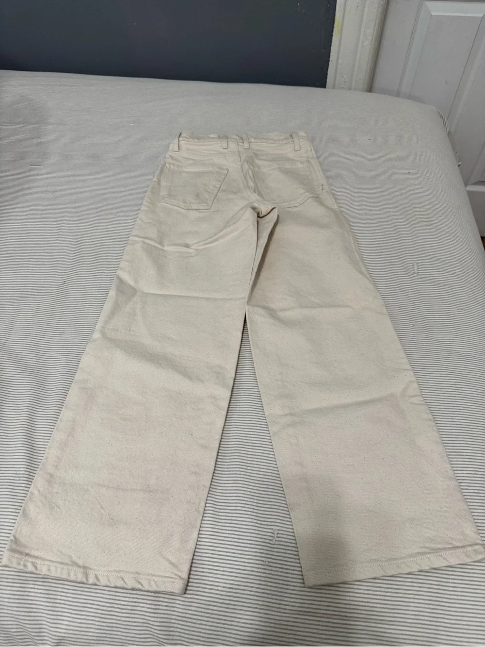 J. Crew Everyday Wide-Leg High-Rise Jeans in Cream